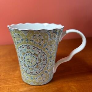 222 Fifth Floral Patterned ruffle edge Ceramic Mug
